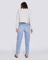 ASHLEY SUEDE LEATHER BIKER JACKET  image number null