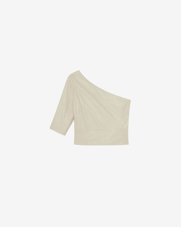 TOP ASYMÉTRIQUE EN CUIR AMEDA
