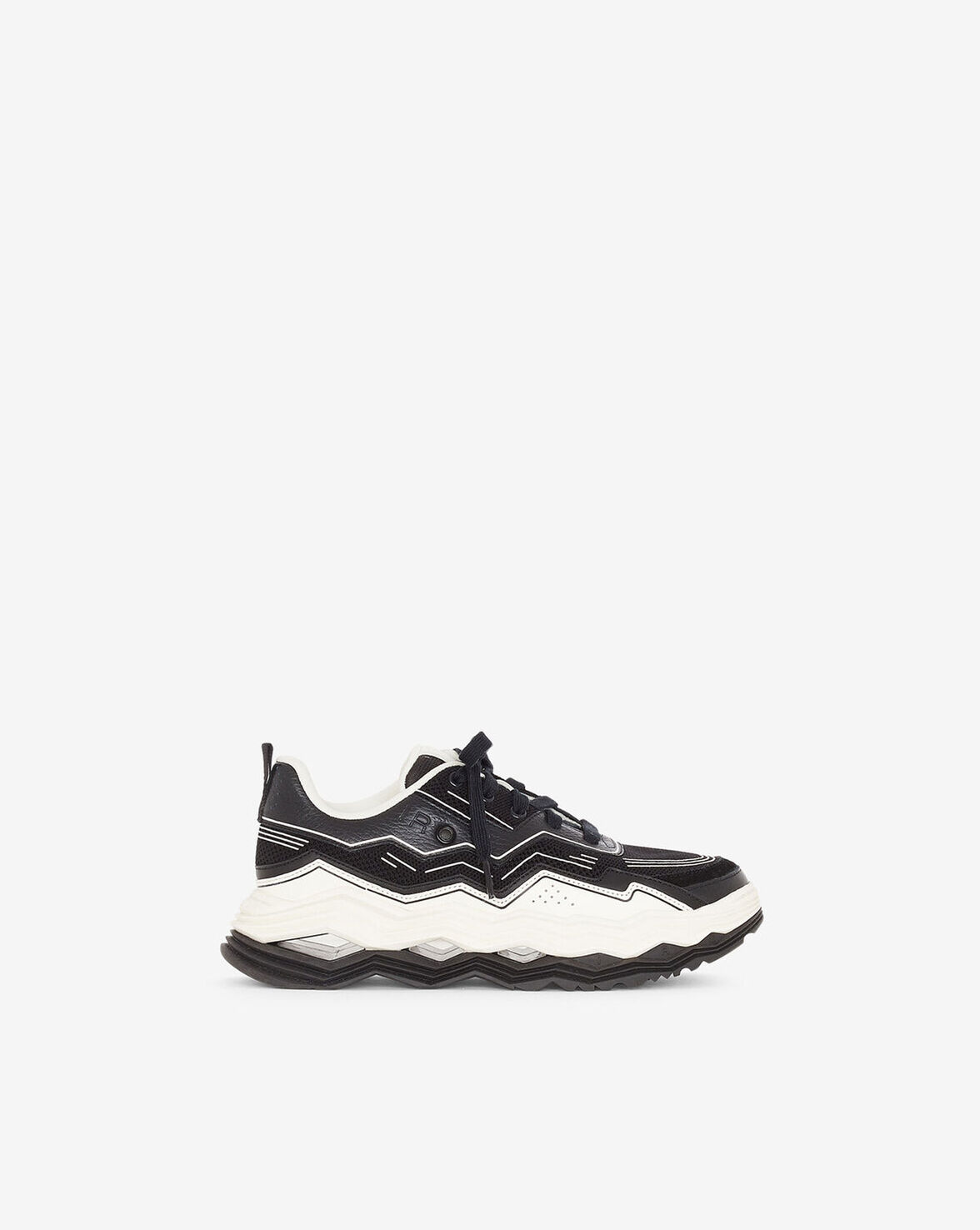Shop Iro Wave Chunky Sneakers In Black/white