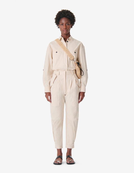 HIGH-WAISTED STRAIGHT PANTS