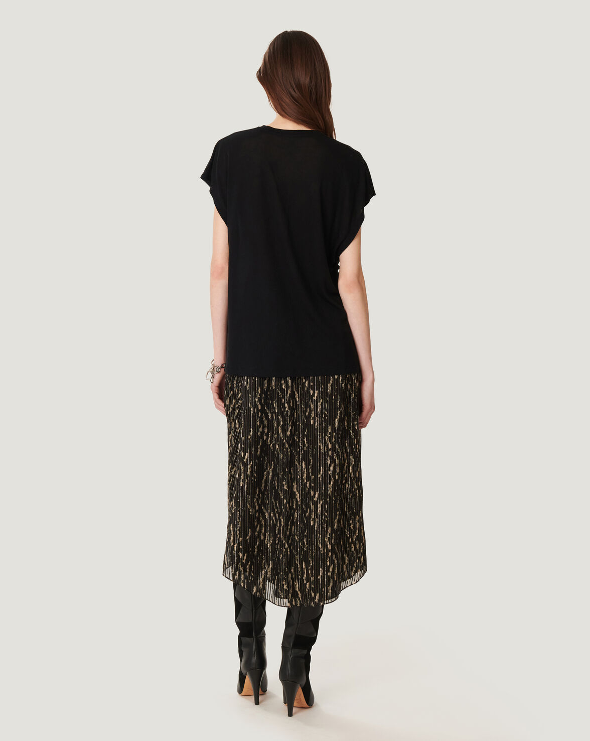 POLY PLUNGING V NECK TANK TOP image number null
