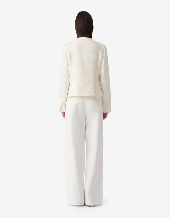 SEQUIN BOUCL&Eacute; JACKET