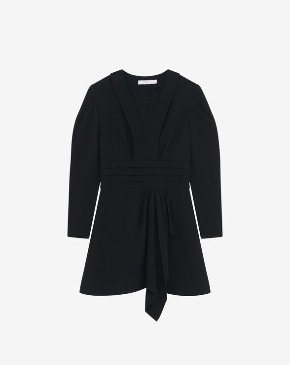 JIMILIA SHORT V-NECK DRESS WITH RUFFLES