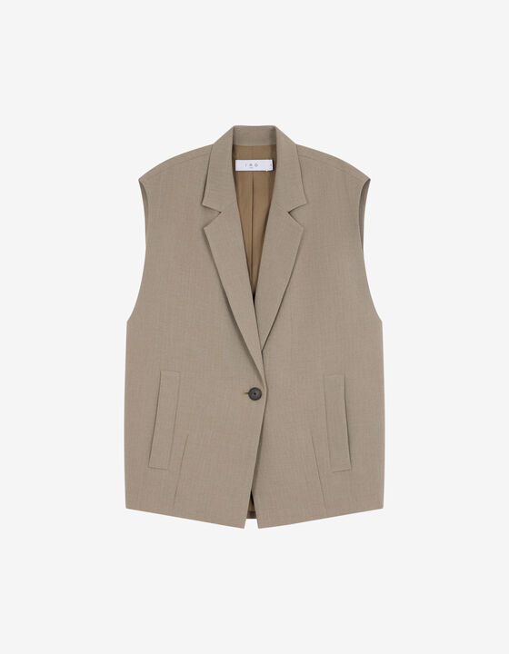 SLEEVELESS TAILORED JACKET