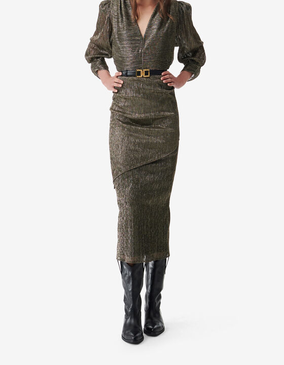 ASSANA LUREX MIDI DRESS