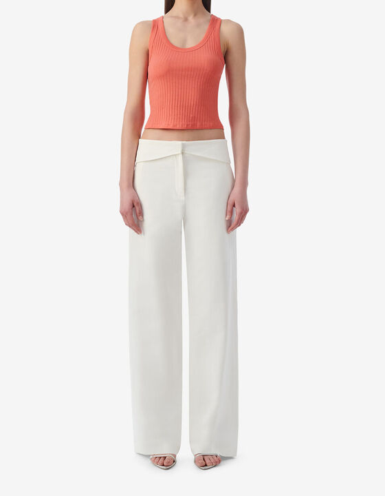 CROPPED RIBBED TANK TOP