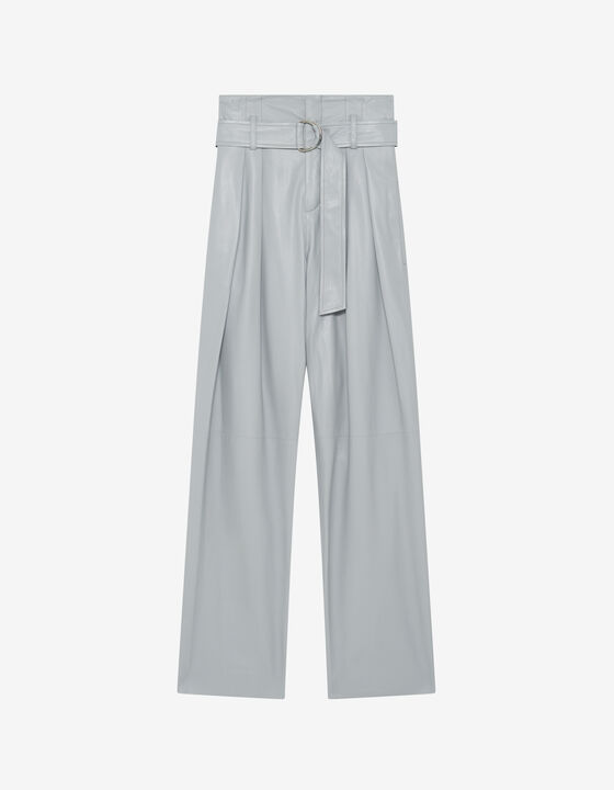 ADICA WIDE LEG LEATHER TROUSERS