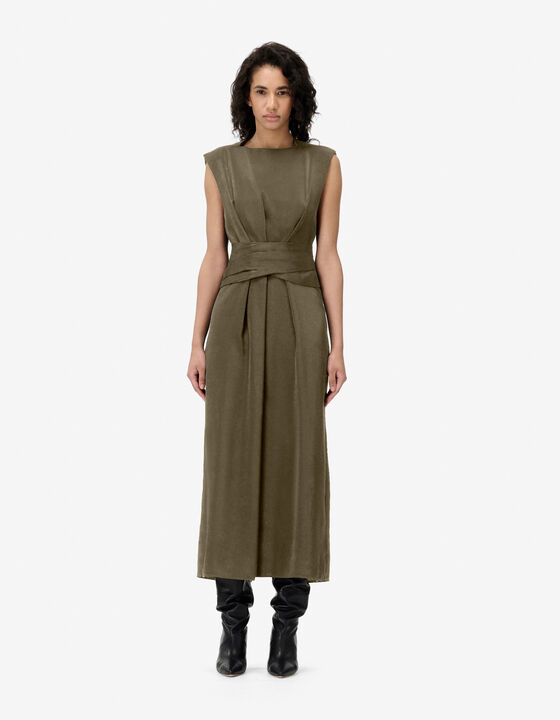 LONG PLEATED DRESS