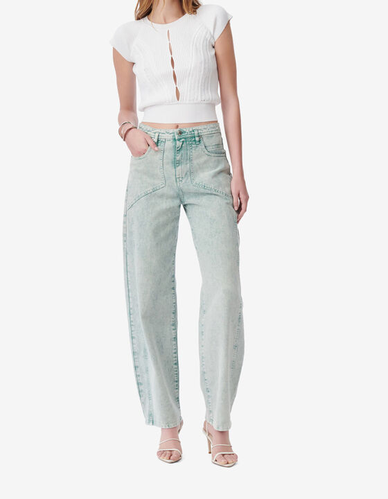 CUT-OUT CARROT JEANS