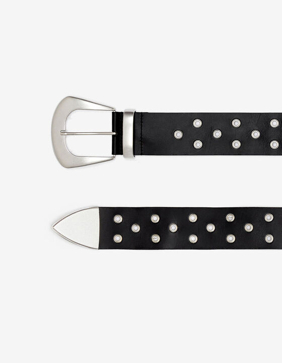 EYELET LEATHER BELT