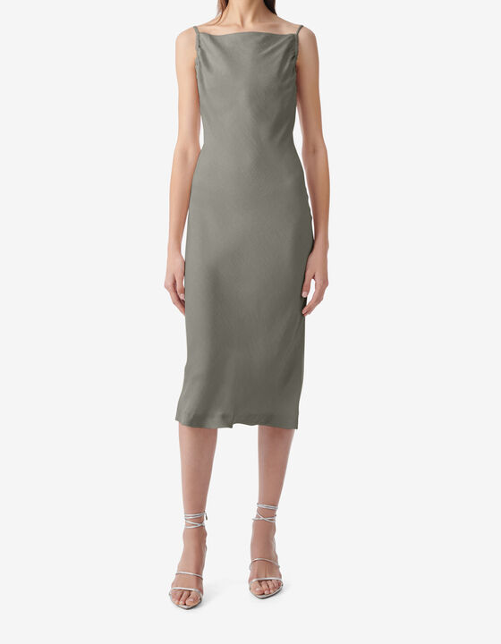 STRAPLESS MIDI DRESS