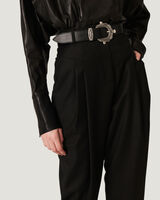 AYASIN PLEATED ANKLE TROUSER PANTS  image number null
