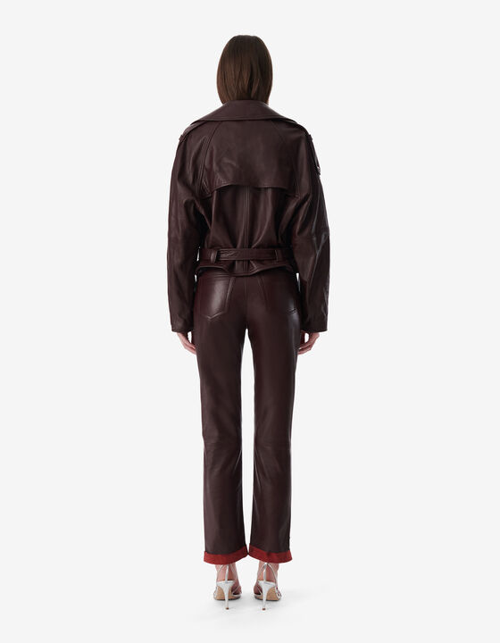 VESTE TRENCH EN CUIR