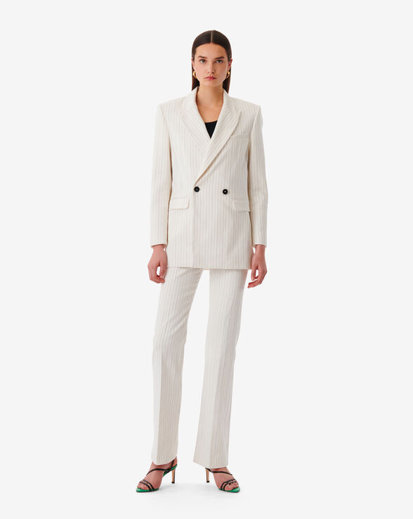 EDDA STRIPED SUIT JACKET