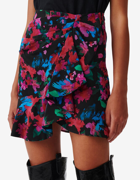 FRILLY PRINTED SKIRT