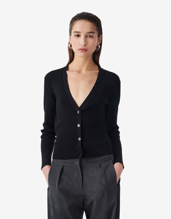 RIBBED CARDIGAN