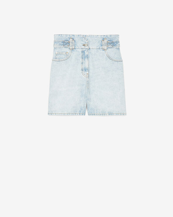 PIPAN FADED DENIM SHORTS