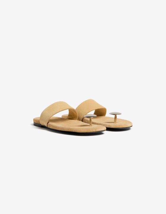 SUEDE STUD SANDALS