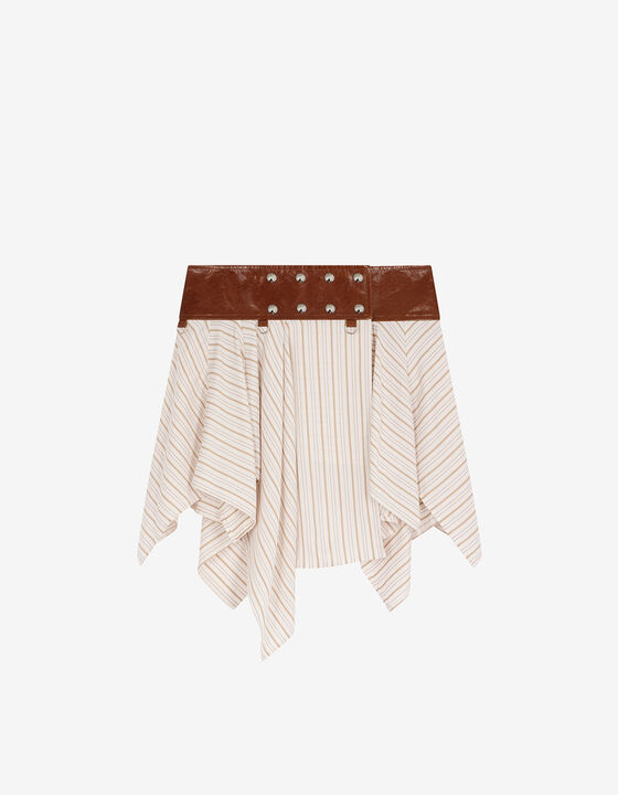 ASYMMETRICAL STRIPED SKIRT