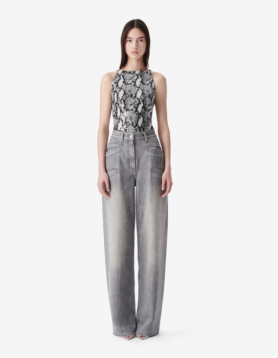 SEQUIN BOATNECK TOP
