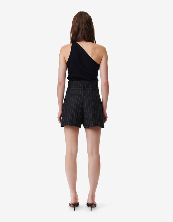 SHORT CEINTUR&Eacute; &Agrave; RAYURES
