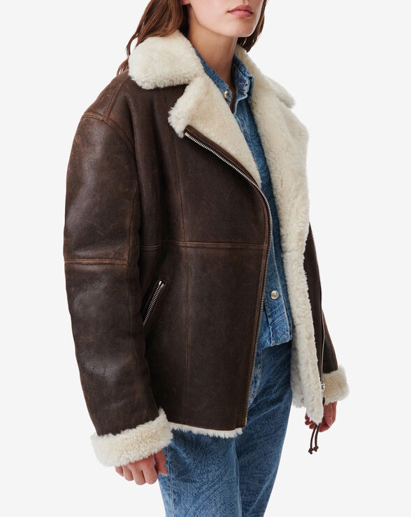 BLOUSON PEAU LAINÉE VICOE