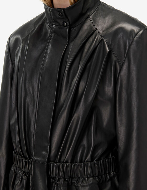 LEATHER PARKA JACKET