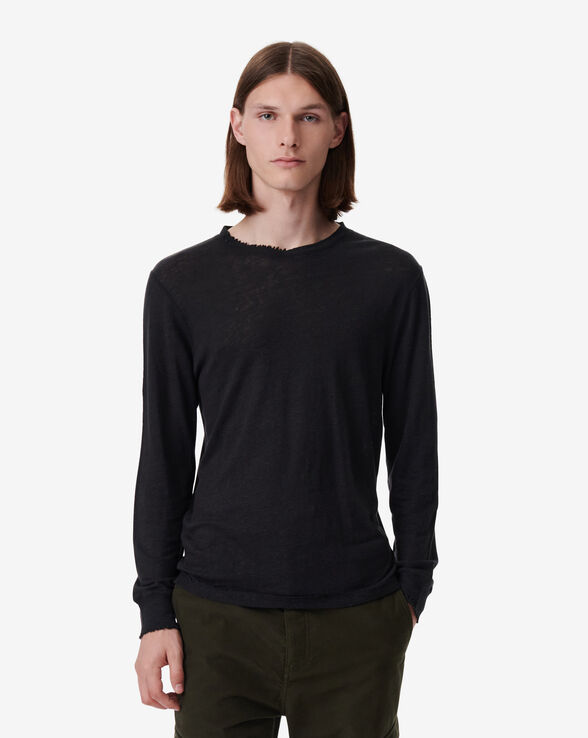 ARONA ROUND-NECK LINEN T-SHIRT