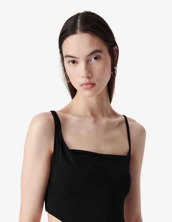 SQUARE-NECK LONG DRESS