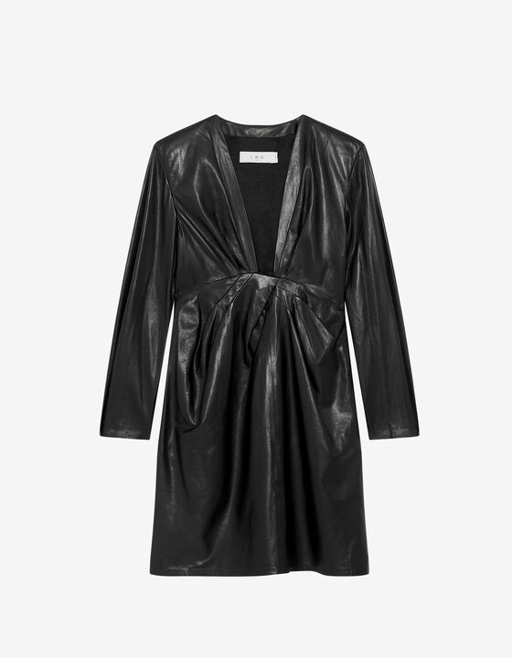 ENALI LEATHER MINI DRESS