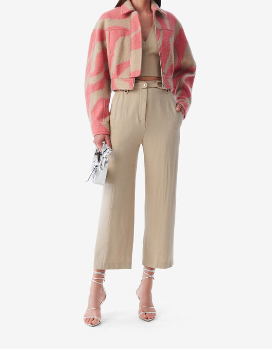 BLOUSON COURT &Agrave; MOTIF Z&Egrave;BRE