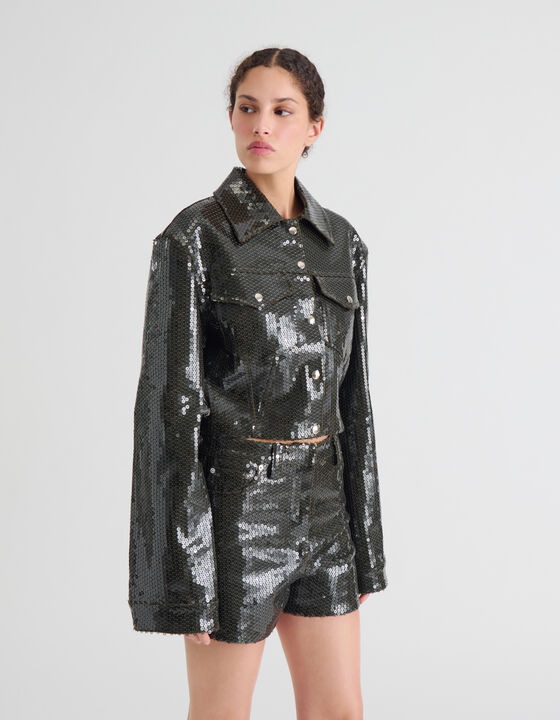 SHORT SEQUIN JACKET