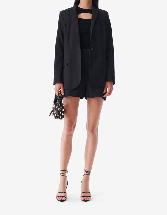 SHORT DROIT TAILLE HAUTE