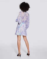 KOLMI LONG SLEEVE PRINTED RUFFLE MINI DRESS image number null
