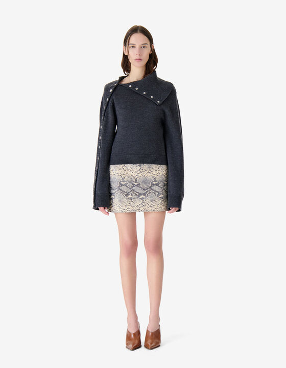 ASYMMETRICAL WOOL SWEATER