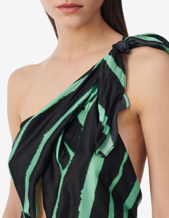 ASYMMETRICAL SILK TOP