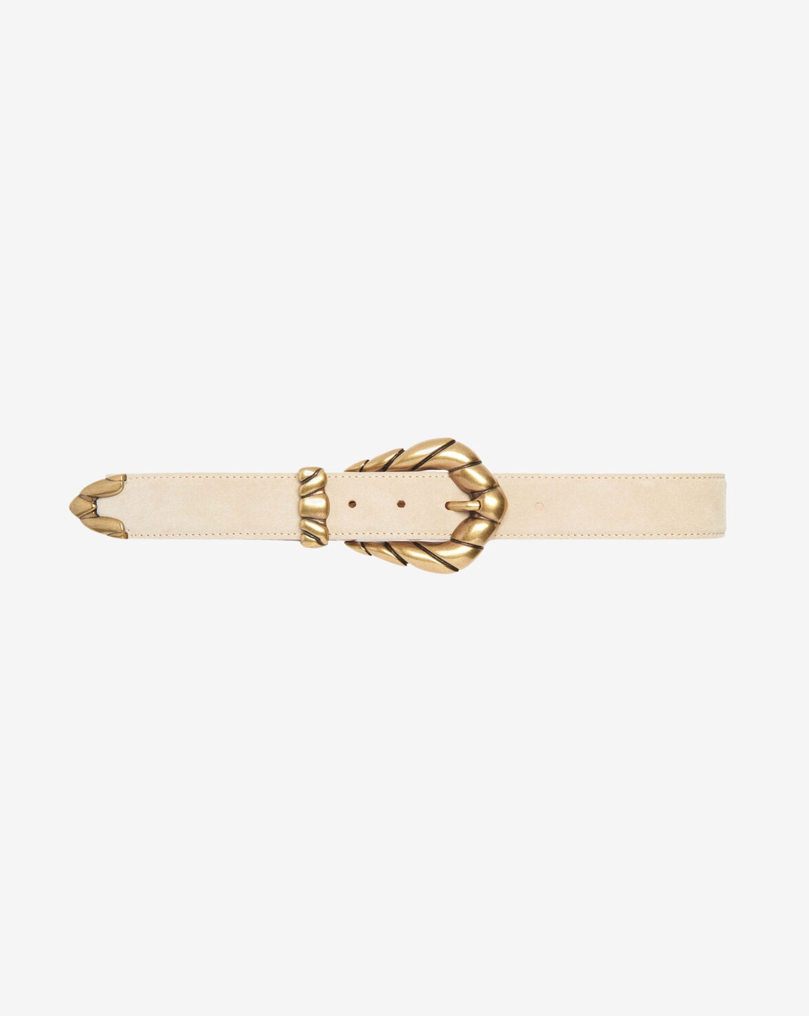 Iro Embella Leather Belt In Beige