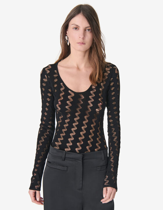 OPENWORK KNIT BODYSUIT