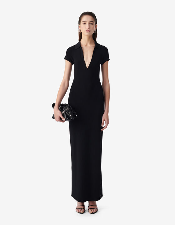 RIBBED POLO DRESS