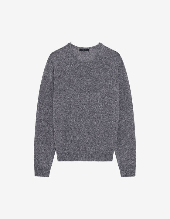 ROUND-NECK LINEN-BLEND SWEATER