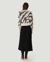 VORYTA RIBBED ZEBRA PRINT SWEATER  image number null