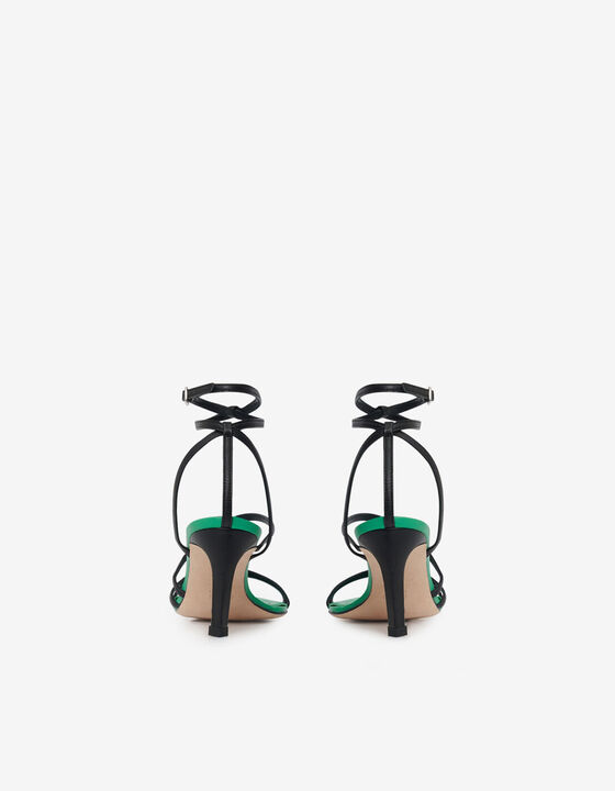 SANDALES &Agrave; TALONS EN CUIR