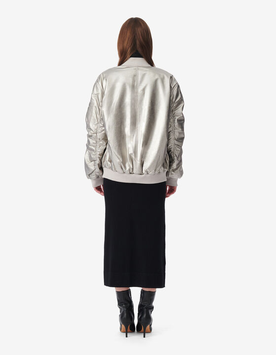 OVERSIZED LEATHER BOMBER