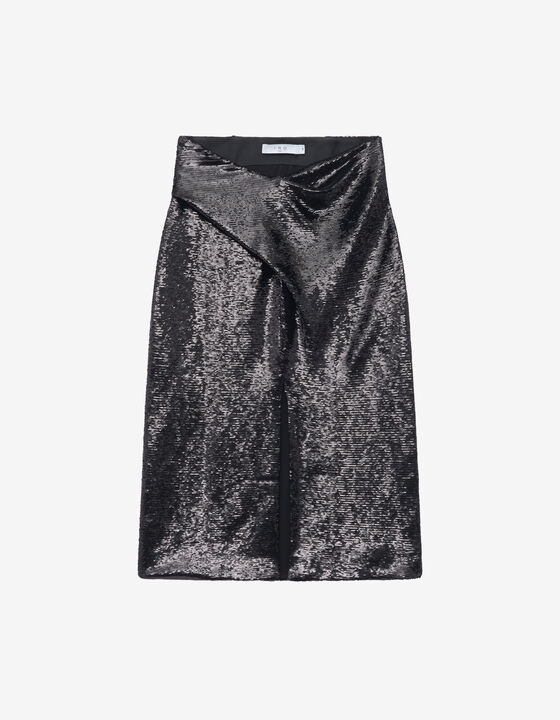SEQUIN MIDI SKIRT