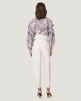 BISHO TAILORED HIGH WAIST LEATHER TROUSERS image number null