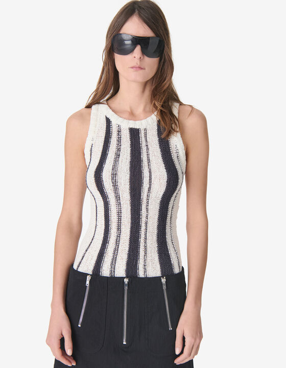 STRIPED KNIT TANK TOP