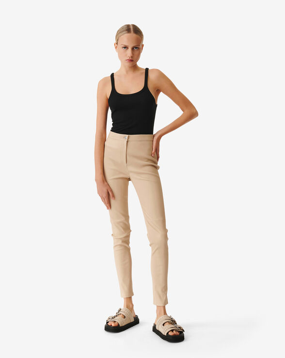 ALEXIA STRETCH LEATHER PANTS
