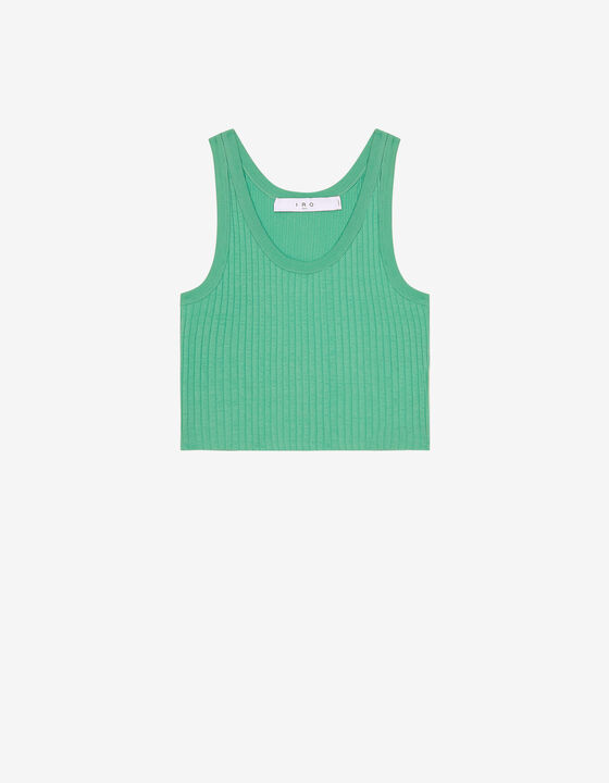 CROPPED RIBBED TANK TOP