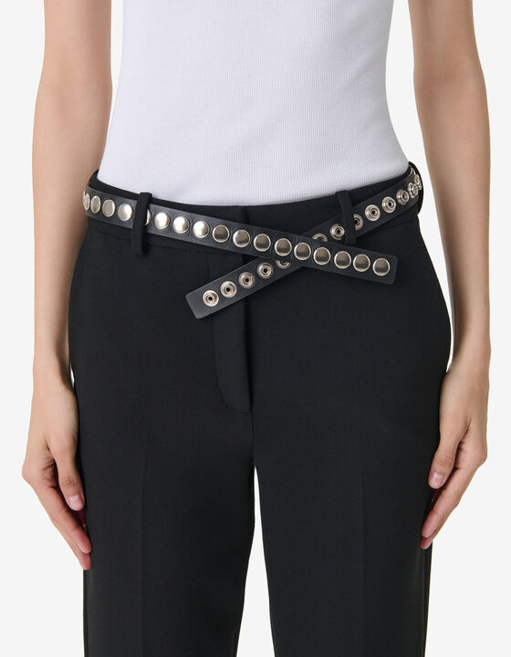 LEATHER BELT WITH SNAPS