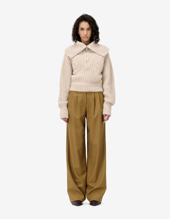 WOOL SUIT TROUSERS